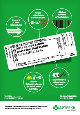  Posters and a video that explained the steps that pharmacists in Finland take to ensure a medicine is appropriate.